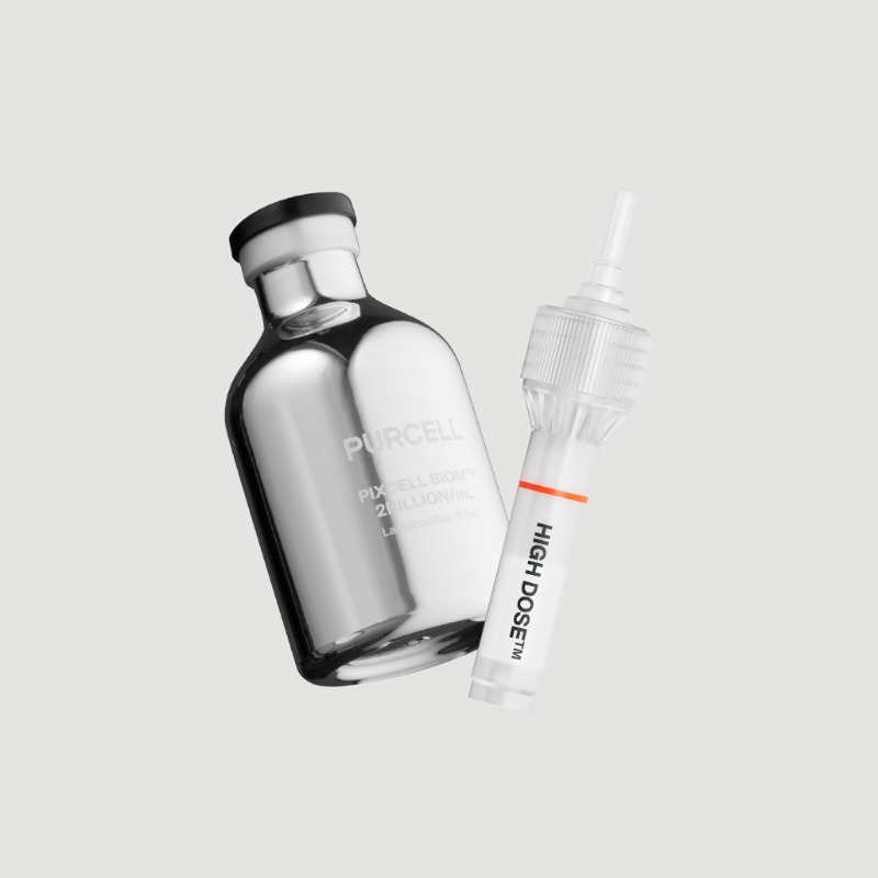 PURCELL PixelBiome™ Original 30mL + Booster Shot Set de la marque PURCELL, flacon et booster sur fond clair