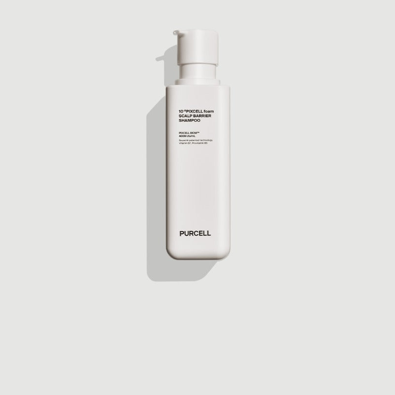PURCELL Pixelform Scalp Barrier Shampoo 280ml de la marque PURCELL, flacon blanc sur fond clair, visuel produit.