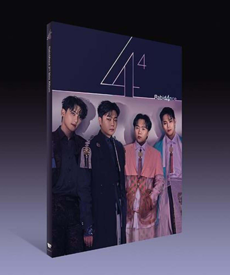 RAVI - [The fourth power of four - 4⁴] (B Ver.) - Album Kpop, pochette avec 4 membres sur fond bleu, pack produit