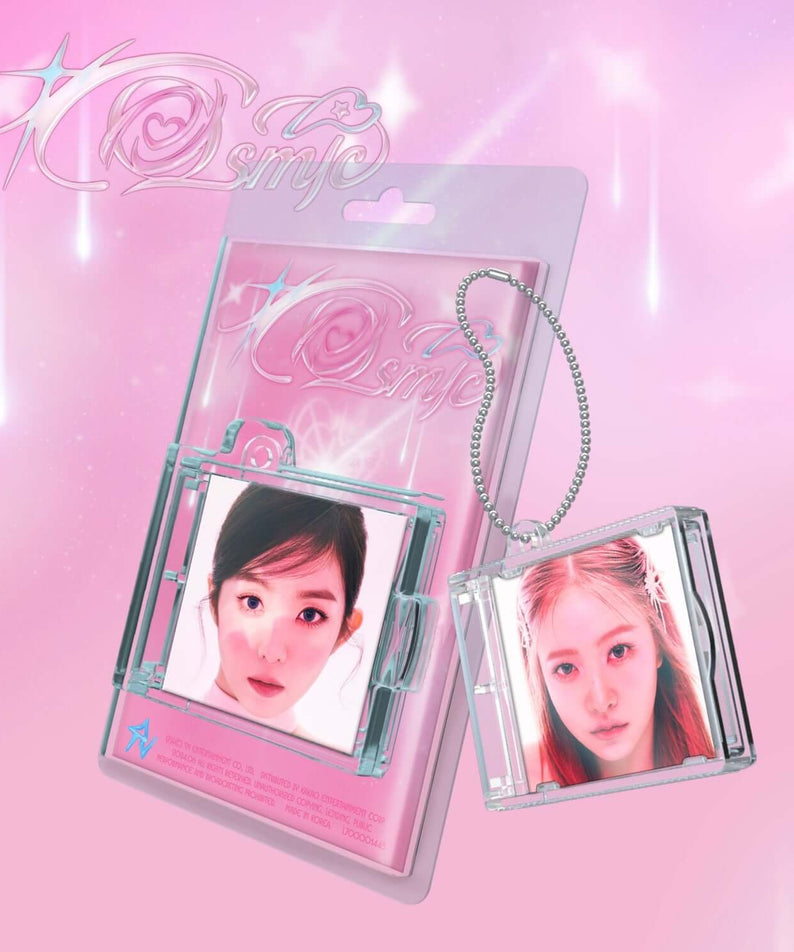 RED VELVET - [Cosmic] (SMini Ver.)(Smart Album)(Random) - Album Kpop, packaging rose avec photos et chaîne, visuel cosmique.