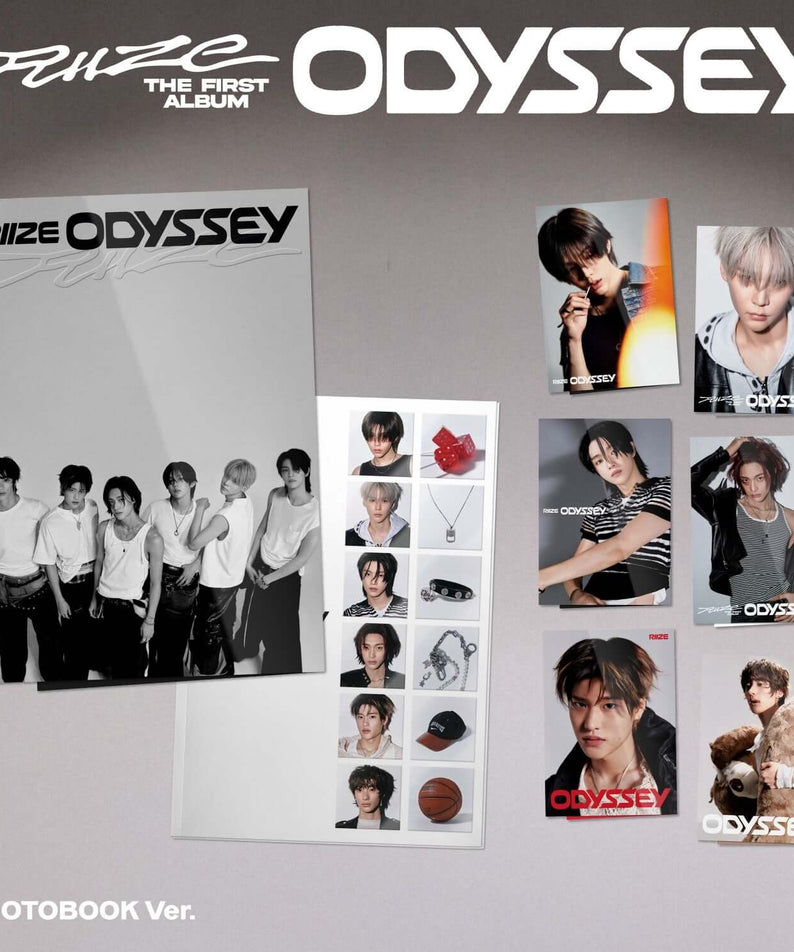 RIIZE - 1st Album [ODYSSEY] (PHOTOBOOK Ver.) (Random 1 of 7) - Album Kpop, photobook avec visuels ODYSSEY et membres RIIZE.