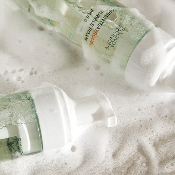 ROUND A'ROUND Greentea Trouble Bubble Foam 200ml disponible sur Ma petite Coree, ton Eshop 100% K-beauty en direct de Seoul