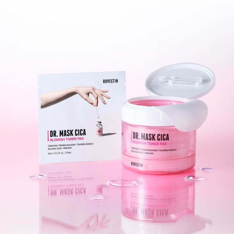ROVECTIN Dr.Mask Cica Blemish Toner Pads 60 Sheets