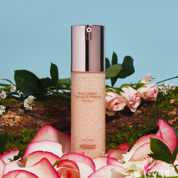 MIGUHARA Rose Collagen Tone-Up UV Protector SPF50+ 50ml disponible sur Ma petite Coree, ton Eshop 100% K-beauty en direct de Seoul