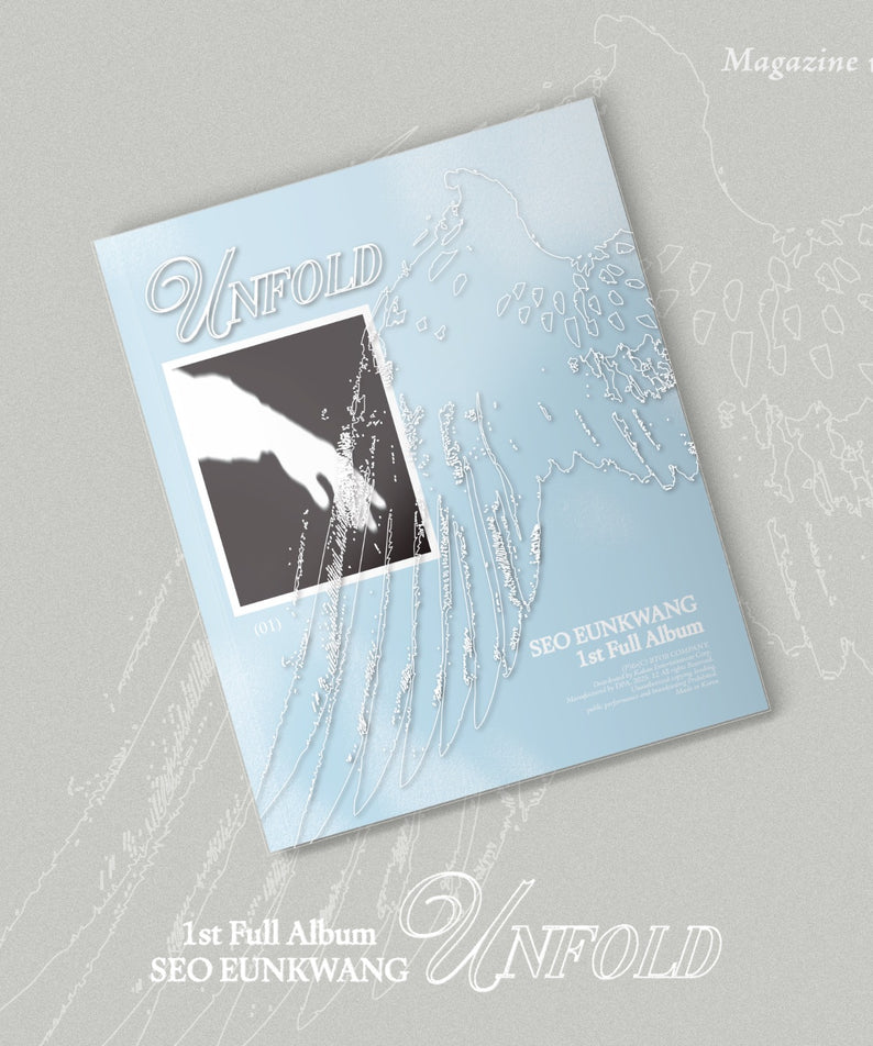 SEO EUNKWANG (BTOB) - 1st FULL ALBUM [UNFOLD] (Magazine ver.) - pochette Kpop bleue, gouttes, visuel magazine.