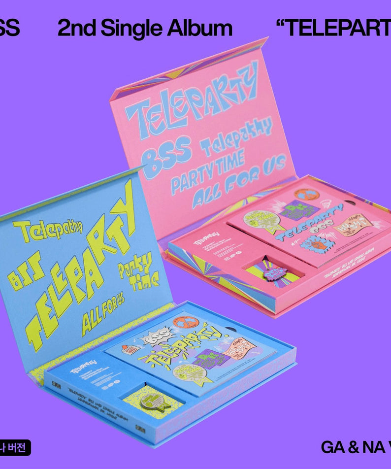 SEVENTEEN - 2nd Single Album [TELEPARTY] (Random 1 of 2) - Album Kpop, photo produit en boîte sur fond violet