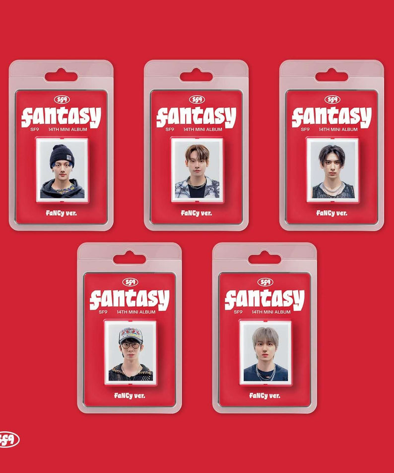 SF9 - 14th Album [FANTASY] (FaNCy ver.) (Random) - Album Kpop : coffrets rouges avec photocard SF9, visuel Fantasy.