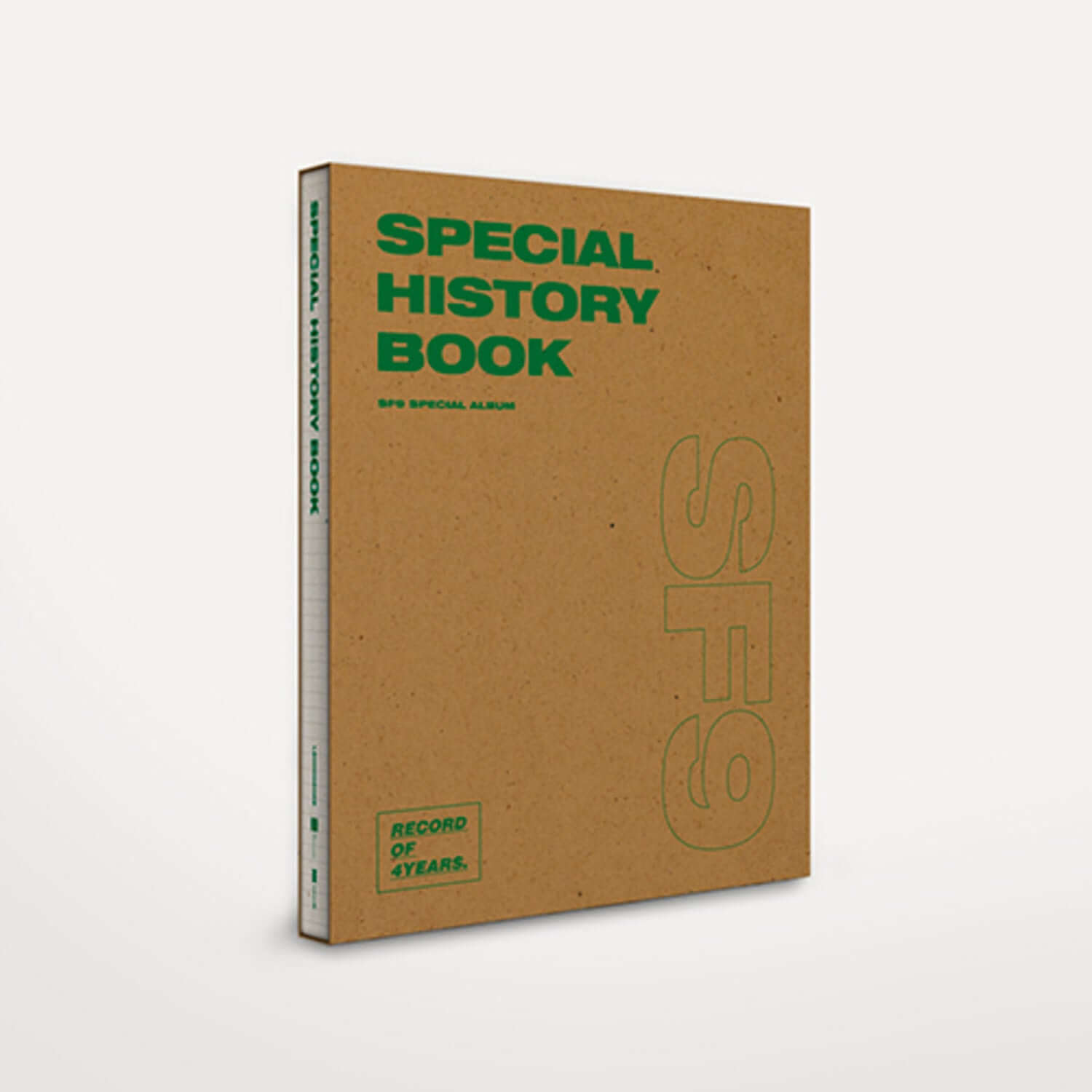 SF9 - [SPECIAL HISTORY BOOK] - Album Kpop, couverture kraft “SPECIAL HISTORY BOOK” de SF9, visuel studio.