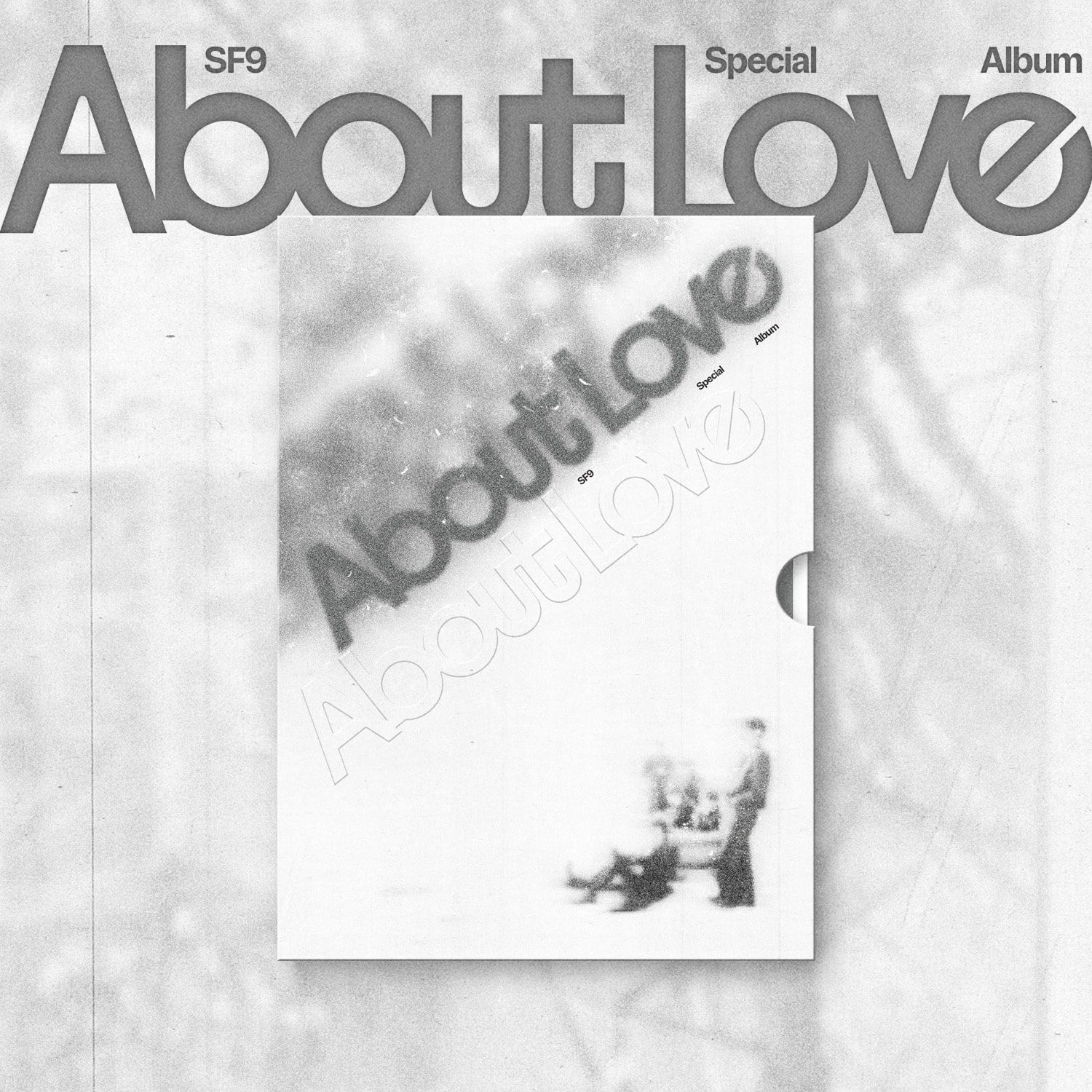 SF9 - Special Album [About Love] (LOVE AS IS Ver.) - Album Kpop : pochette stylée grise avec texte "About Love"
