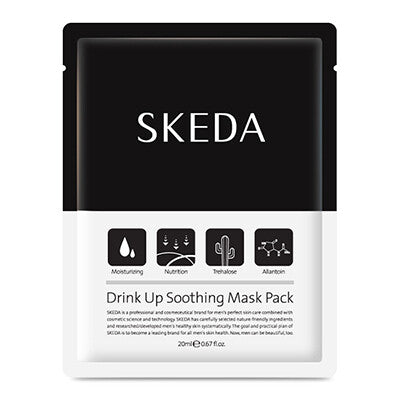 SKEDA Drink Up Soothing Mask Pack, pack de masque apaisant SKEDA sur fond blanc, visuel produit net.