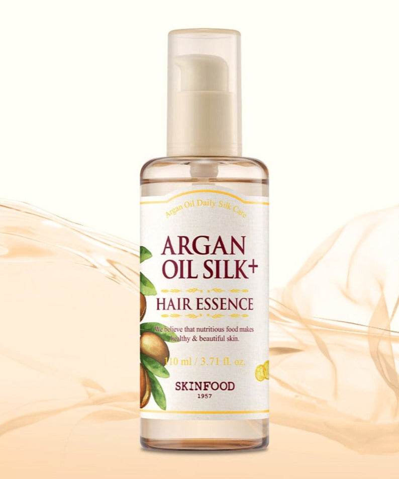 SKINFOOD Argan Oil Silk+ Hair Essence 110ml disponible sur Ma petite Coree, ton Eshop 100% K-beauty en direct de Seoul