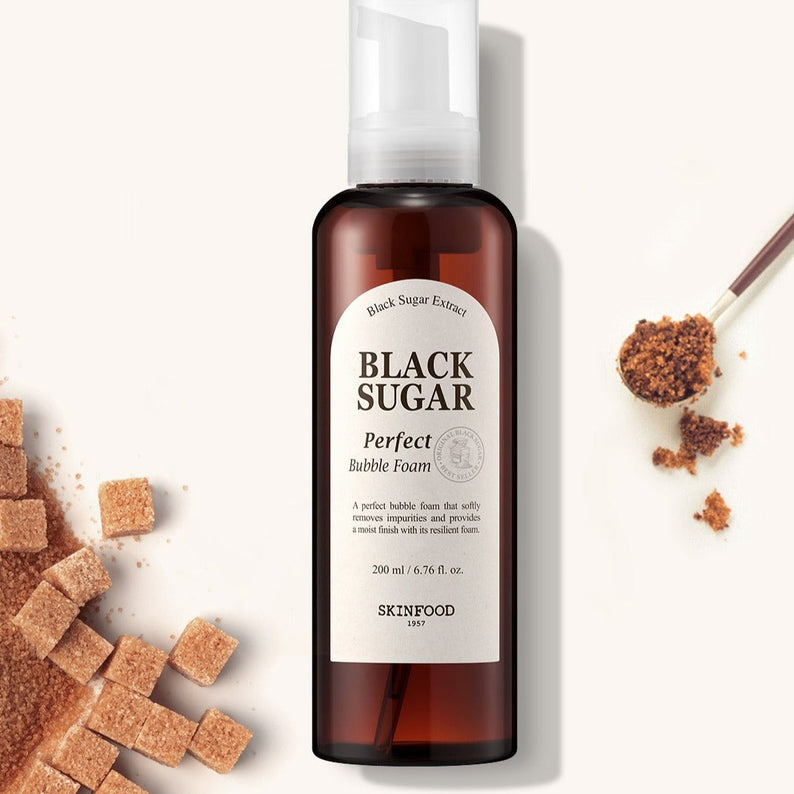 SKINFOOD Black Sugar Perfect Bubble Foam 200ml disponible sur Ma petite Coree, ton Eshop 100% K-beauty en direct de Seoul