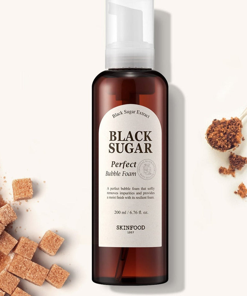 SKINFOOD Black Sugar Perfect Bubble Foam 200ml disponible sur Ma petite Coree, ton Eshop 100% K-beauty en direct de Seoul
