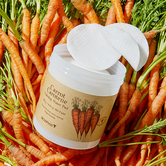 SKINFOOD Carrot Carotene Calming Water Pad disponible sur Ma petite Coree, ton Eshop 100% K-beauty en direct de Seoul