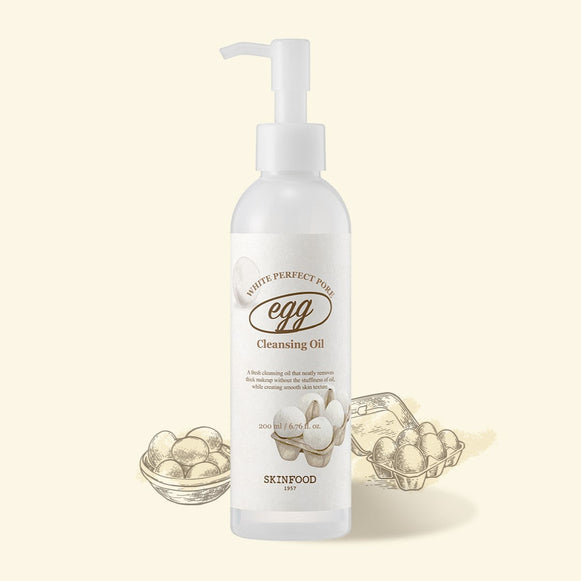 SKINFOOD Egg White Perfect Pore Cleansing Oil 200ml disponible sur Ma petite Coree, ton Eshop 100% K-beauty en direct de Seoul