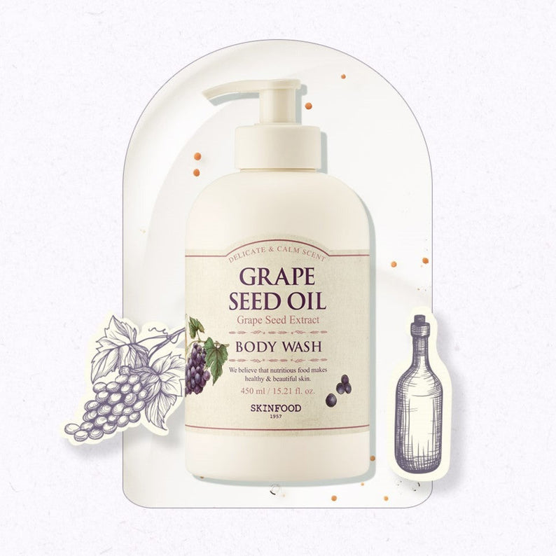 SKINFOOD Grape Seed Oil Body Wash 450ml disponible sur Ma petite Coree, ton Eshop 100% K-beauty en direct de Seoul