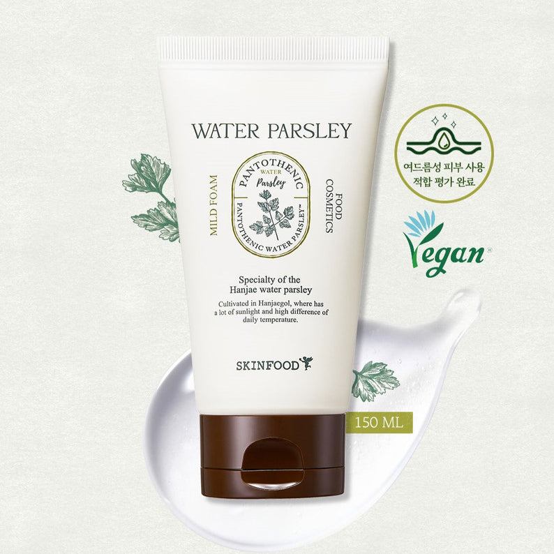 SKINFOOD Pantothenic Water Parsley Mild Foam 150ml disponible sur Ma petite Coree, ton Eshop 100% K-beauty en direct de Seoul