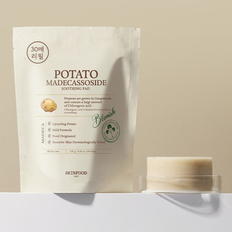 SKINFOOD Potato Madecassoside Soothing Pad disponible sur Ma petite Coree, ton Eshop 100% K-beauty en direct de Seoul