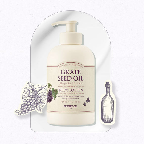 SKINFOOD Grape Seed Oil Body Lotion 450ml en stock sur Ma Petite Corée