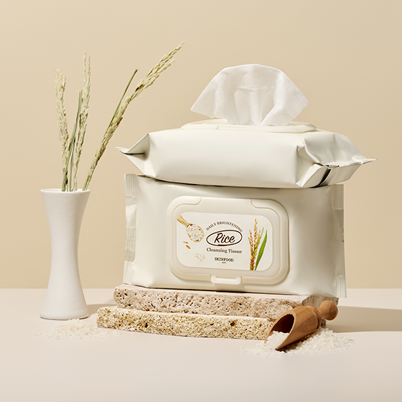 SKINFOOD Rice Daily Brightening Cleansing Tissue 80p on sales on our Website !