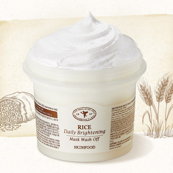 SKINFOOD Rice Daily Brightening Mask Wash Off 210g en stock sur Ma Petite Corée