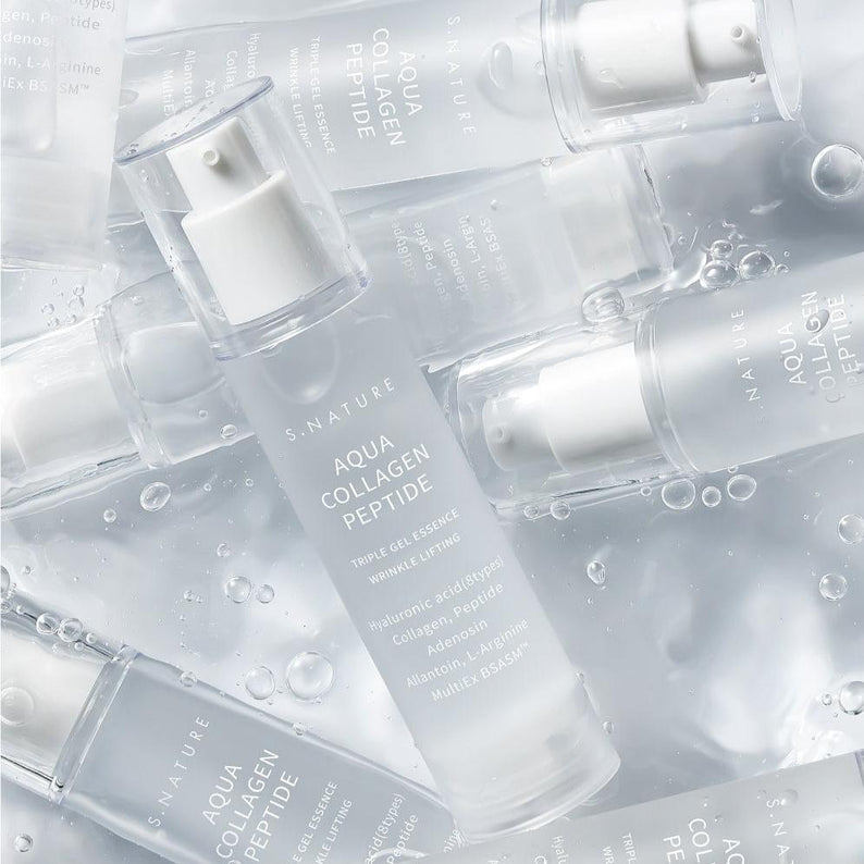 S.NATURE Aqua Collagen Peptide Triple Gel Essence 50ml disponible sur Ma petite Coree, ton Eshop 100% K-beauty en direct de Seoul