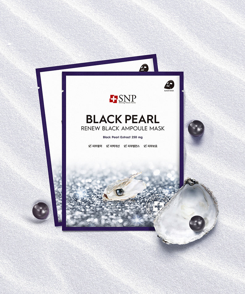 SNP BEAUTY Black Pearl Renew Black Ampoule Mask 25ml*10ea