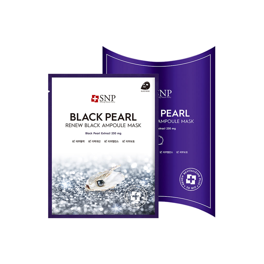 SNP BEAUTY Black Pearl Renew Black Ampoule Mask 25ml*10ea