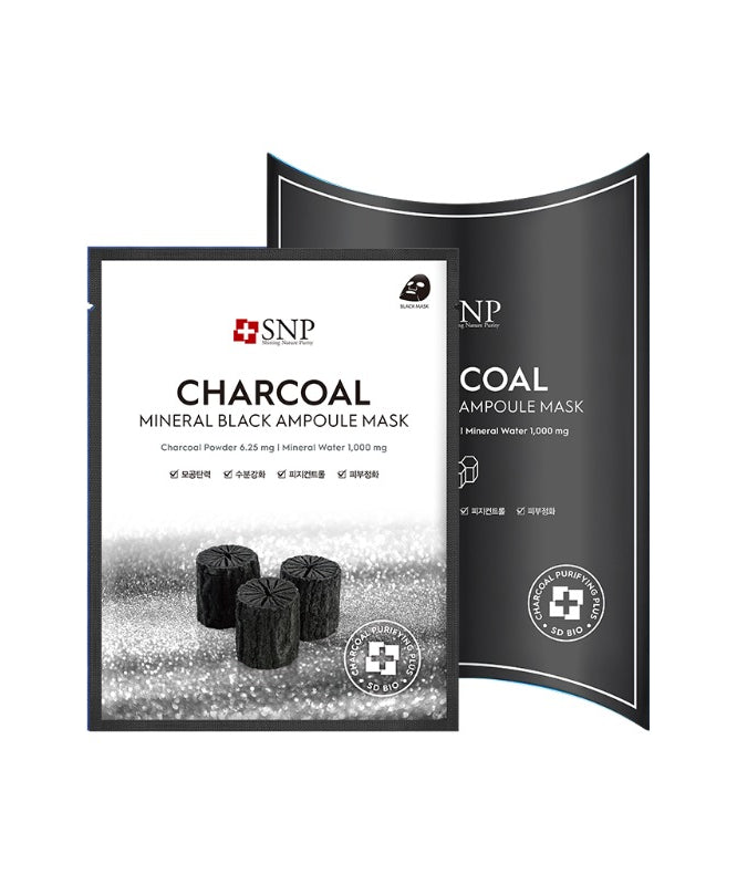 SNP BEAUTY Charcoal Mineral Black Ampoule Mask 25ml*10ea