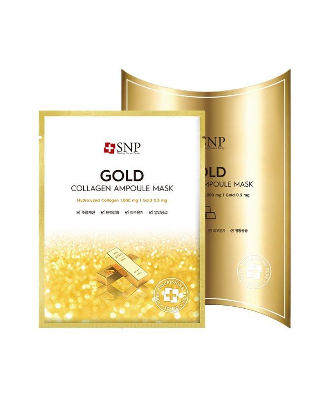 SNP BEAUTY Gold Collagen Ampoule Mask 25ml*10ea