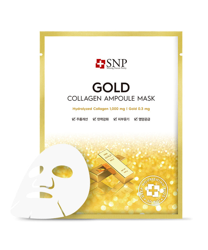 SNP BEAUTY Gold Collagen Ampoule Mask 25ml*10ea