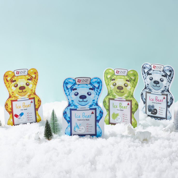 SNP BEAUTY Ice Bear Cica Mask 33ml*10ea