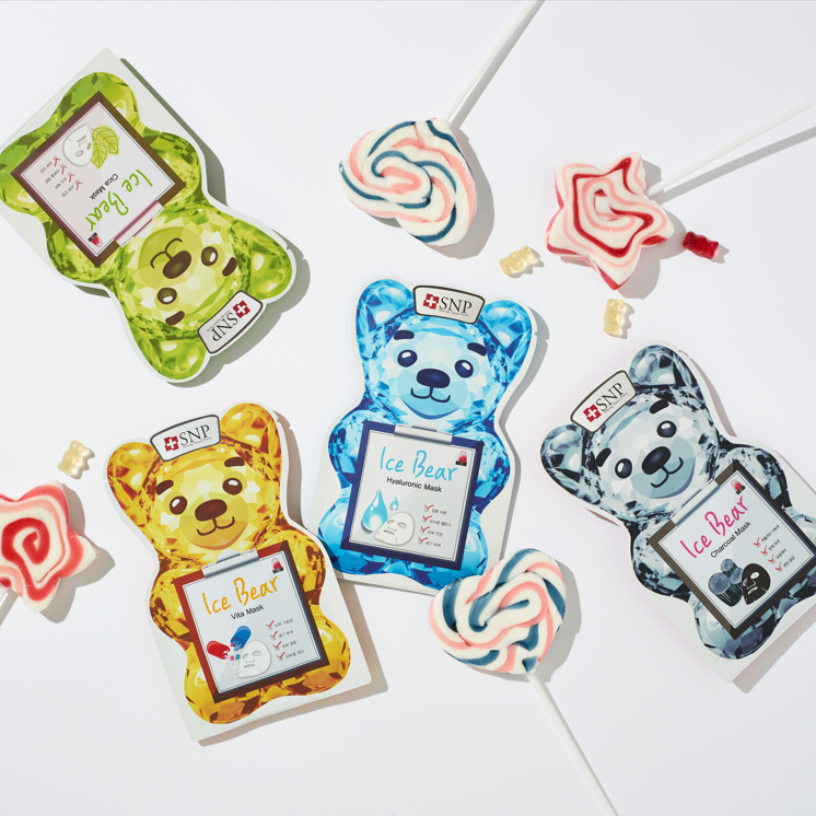 SNP BEAUTY Ice Bear Cica Mask 33ml*10ea