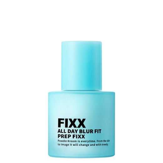 SO NATURAL All Day Blur Fit Prep Fixer 30ml, flacon bleu clair sur fond blanc, marque SO NATURAL, visuel produit.