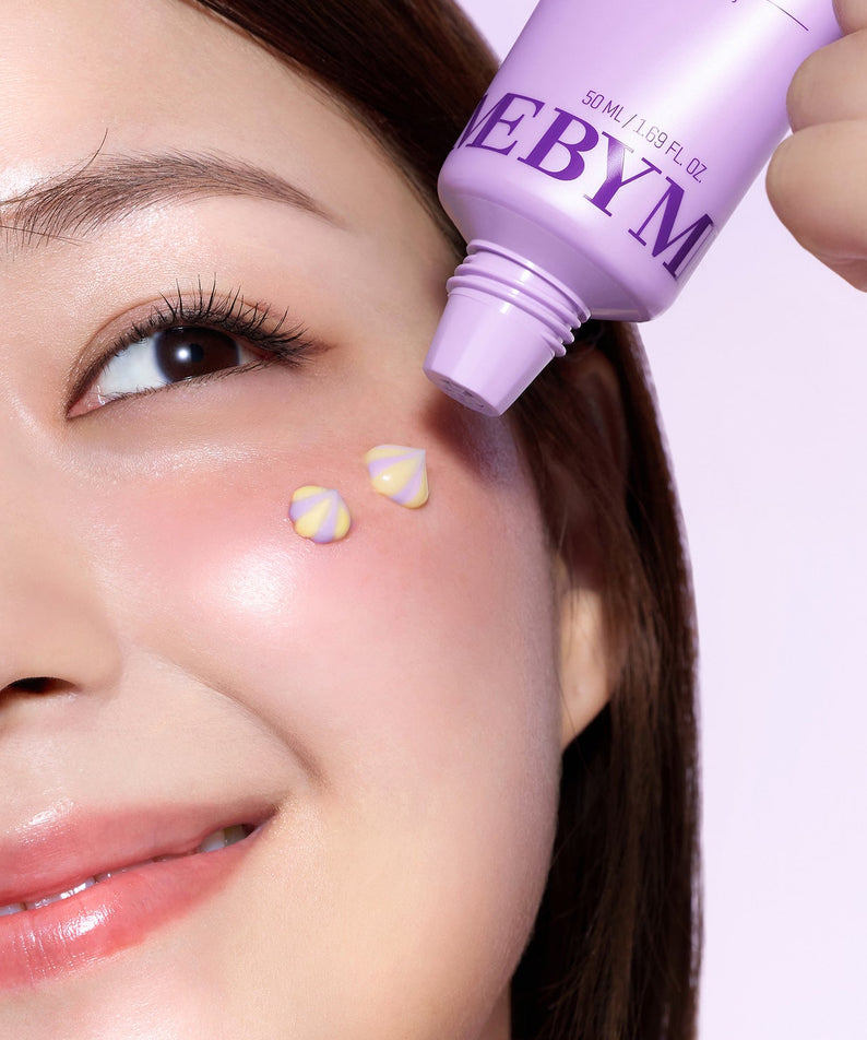 SOME BY MI Retinol Bakuchiol Dual Cream 50ml, tube violet sur visage féminin, gros plan beauté, contexte soin anti-âge