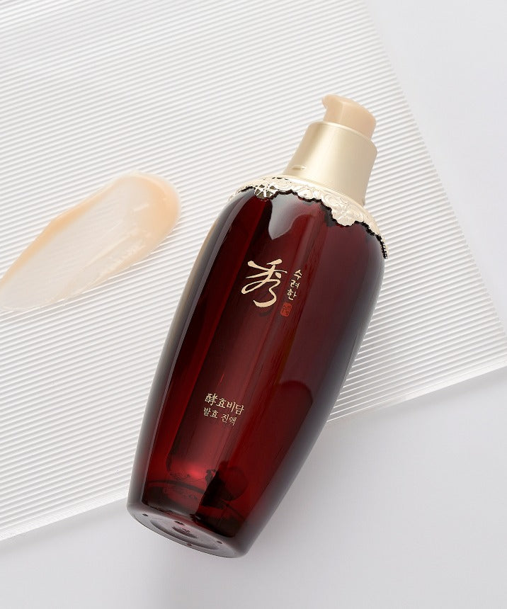 SOORYEHAN Hyobidam Fermented Liquid 45ml : flacon brun sur fond blanc, produit beauté de la marque, vue studio.