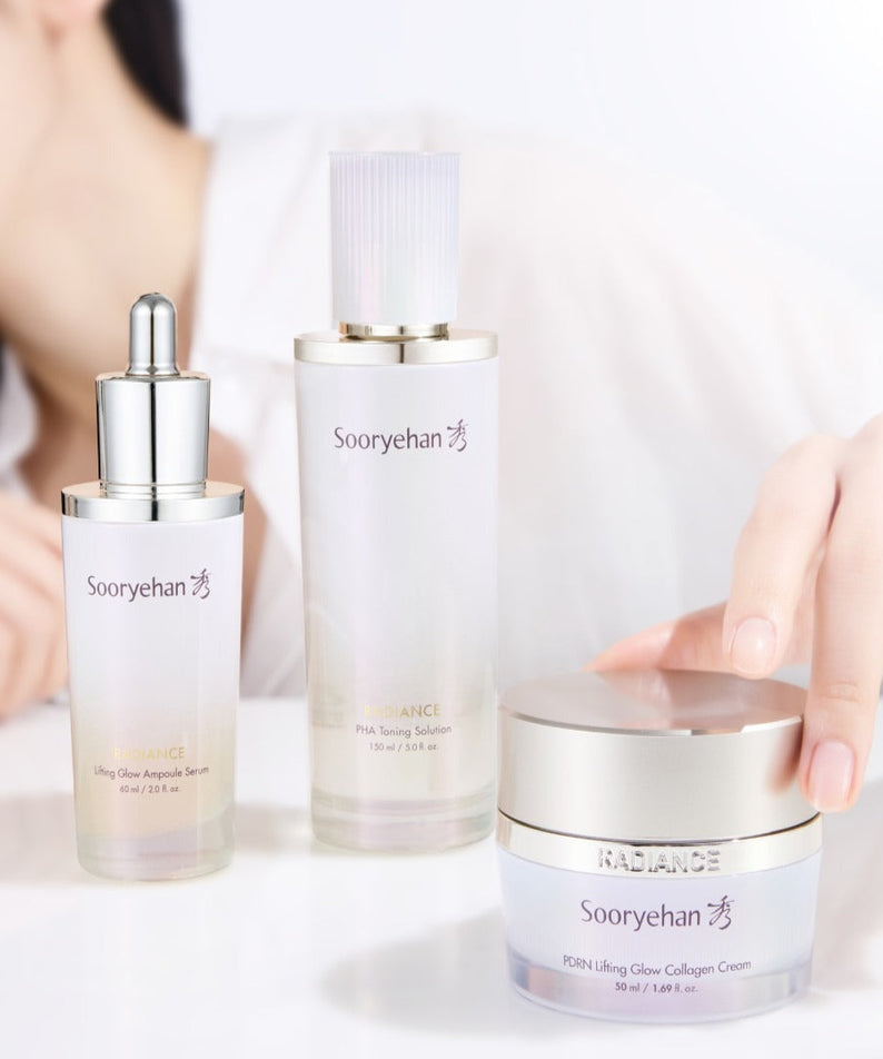 SOORYEHAN Radiance PDRN Elasticity Cream 50ml de Sooryehan, crème visage sur table blanche en contexte cosmétique.