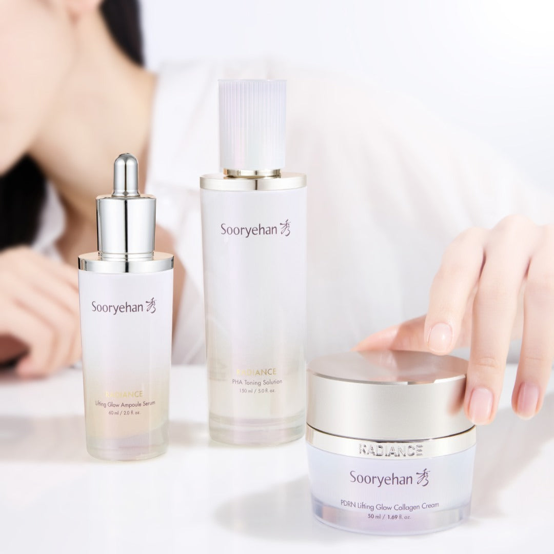 SOORYEHAN Radiance PDRN Elasticity Cream 50ml de Sooryehan, crème visage sur table blanche en contexte cosmétique.