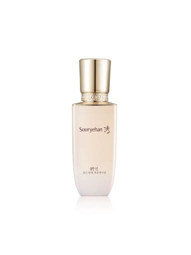 SOORYEHAN Yeon Silk Glow Foundation 35ml de Sooryehan, flacon doré sur fond blanc, maquillage teint éclatant.