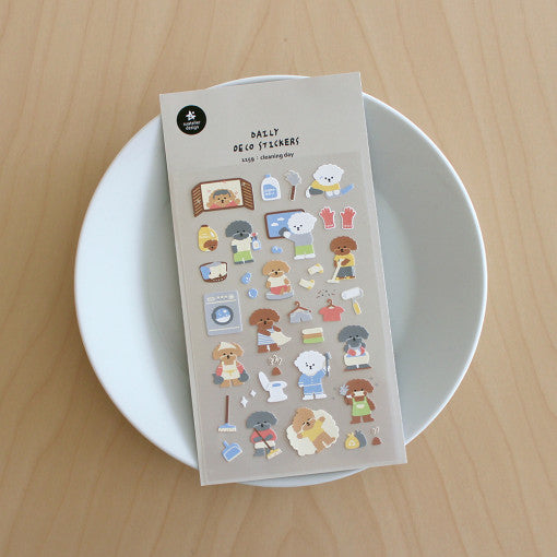 SUATELIER Cleaning Day Stickers