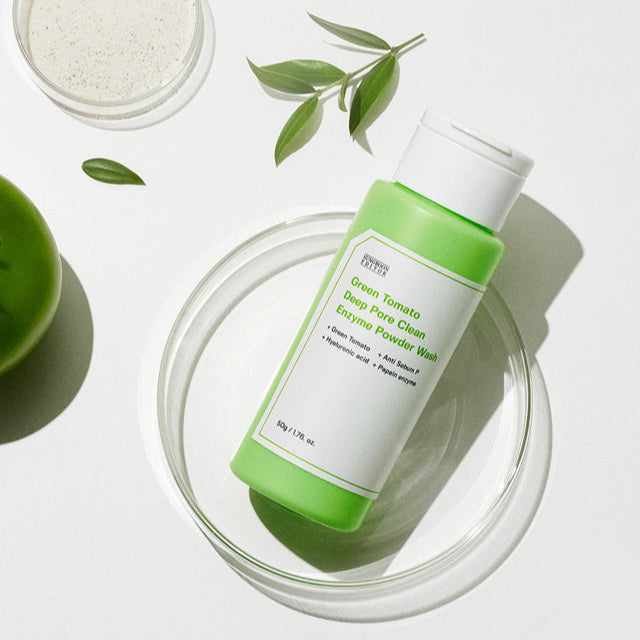 SUNGBOON EDITOR Green Tomato Deep Pore Clean Enzyme Powder Wash 50g disponible sur Ma petite Coree, ton Eshop 100% K-beauty en direct de Seoul