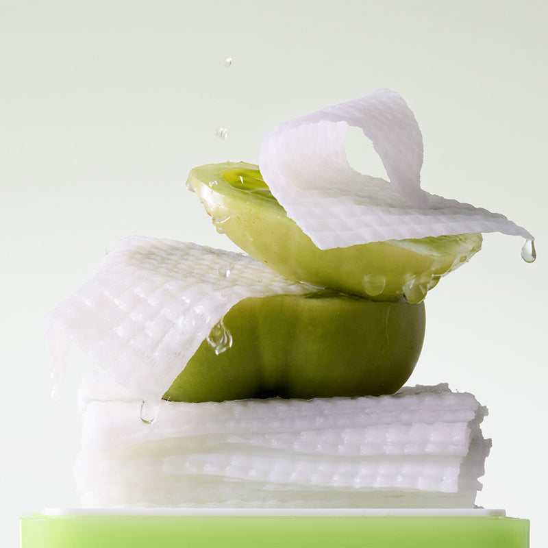 SUNGBOON EDITOR Green Tomato NMN Pore Peeling Jumbo Pad 60 Pads, marque sur pack, textures de pastilles vertes et blanches