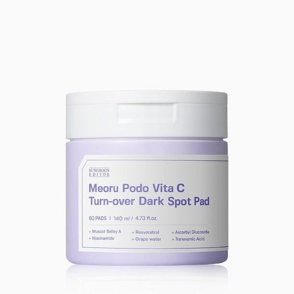 SUNGBOON EDITOR Meoru Podo Vita C Turn-Over Dark Spot Pad 60p 140ml disponible sur Ma petite Coree, ton Eshop 100% K-beauty en direct de Seoul