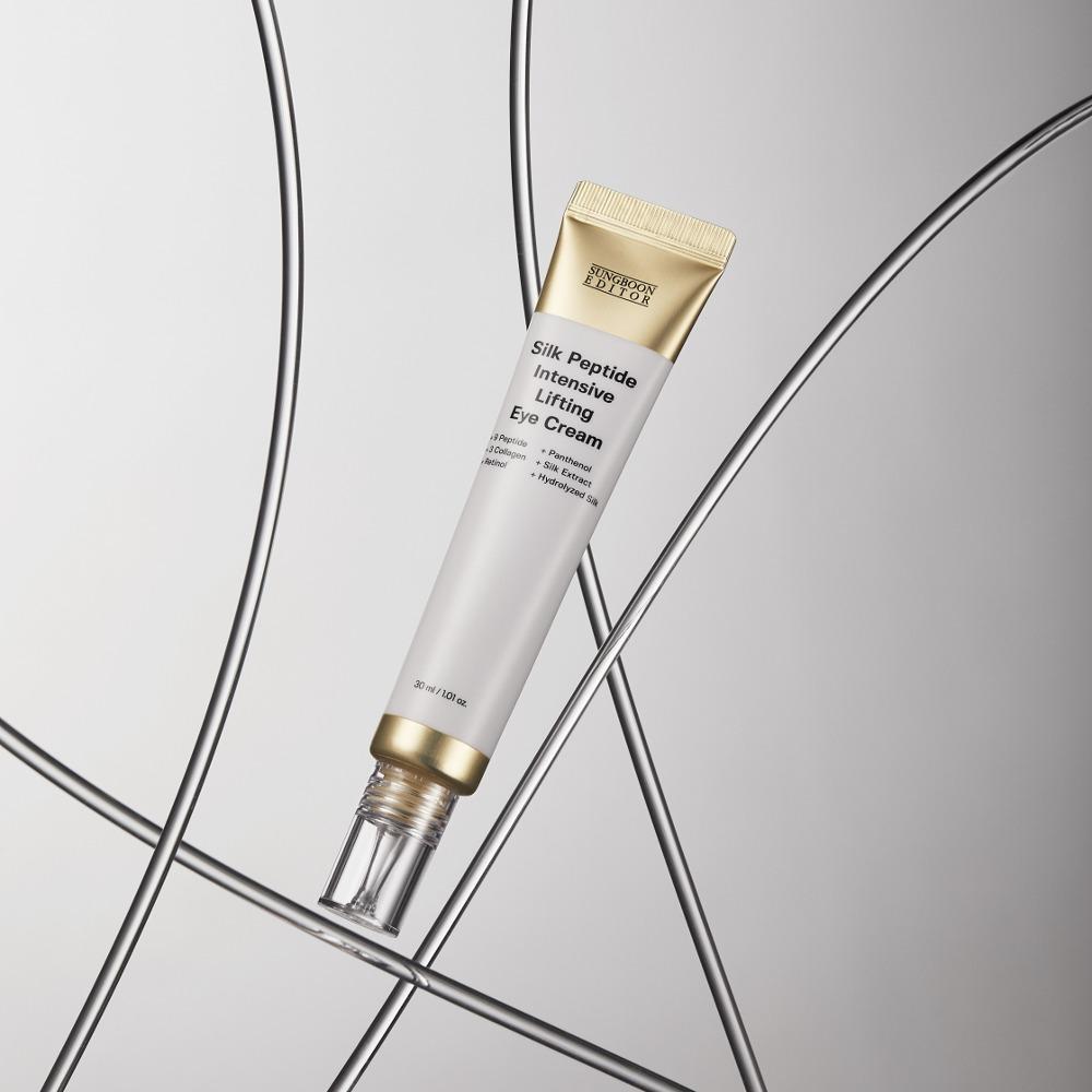 SUNGBOON EDITOR Silk Peptide Intensive Lifting Eye Cream 30ml, crème contour des yeux pour lift et hydratation.