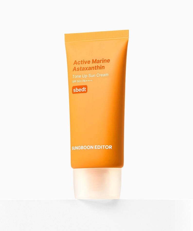 SUNGBOON EDITOR Active Marine Astaxanthin Tone-up Sunscreen 50g, protection solaire hydratante SPF50, 50g - image produit