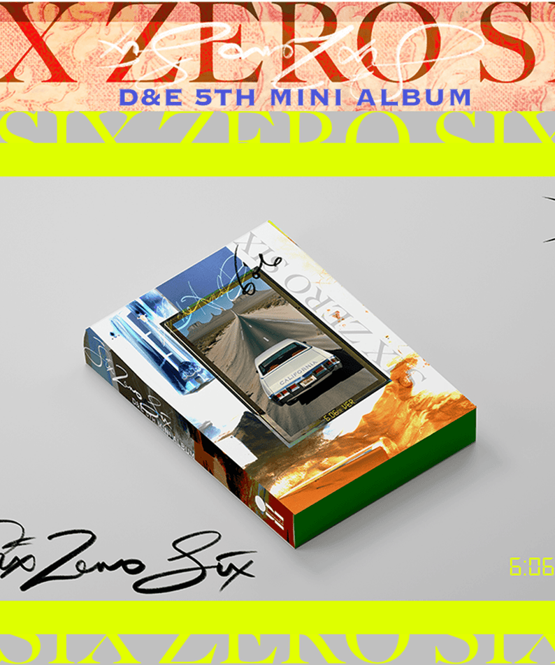 SUPER JUNIOR - 5th Mini Album 606(6:06DE Ver.) - Album Kpop, visuel du packaging coloré et du disque 3D sur fond clair.