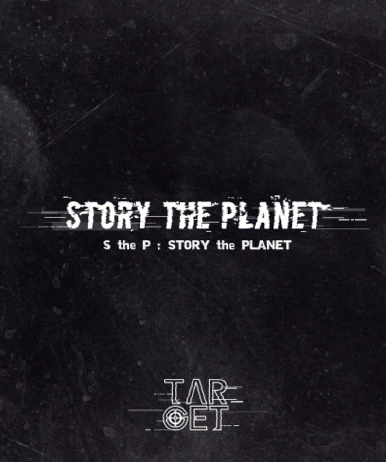 TARGET - [S the P (:)] - Album Kpop, pochette sombre “Story the Planet”, design sombre et typographies, style STAY/album