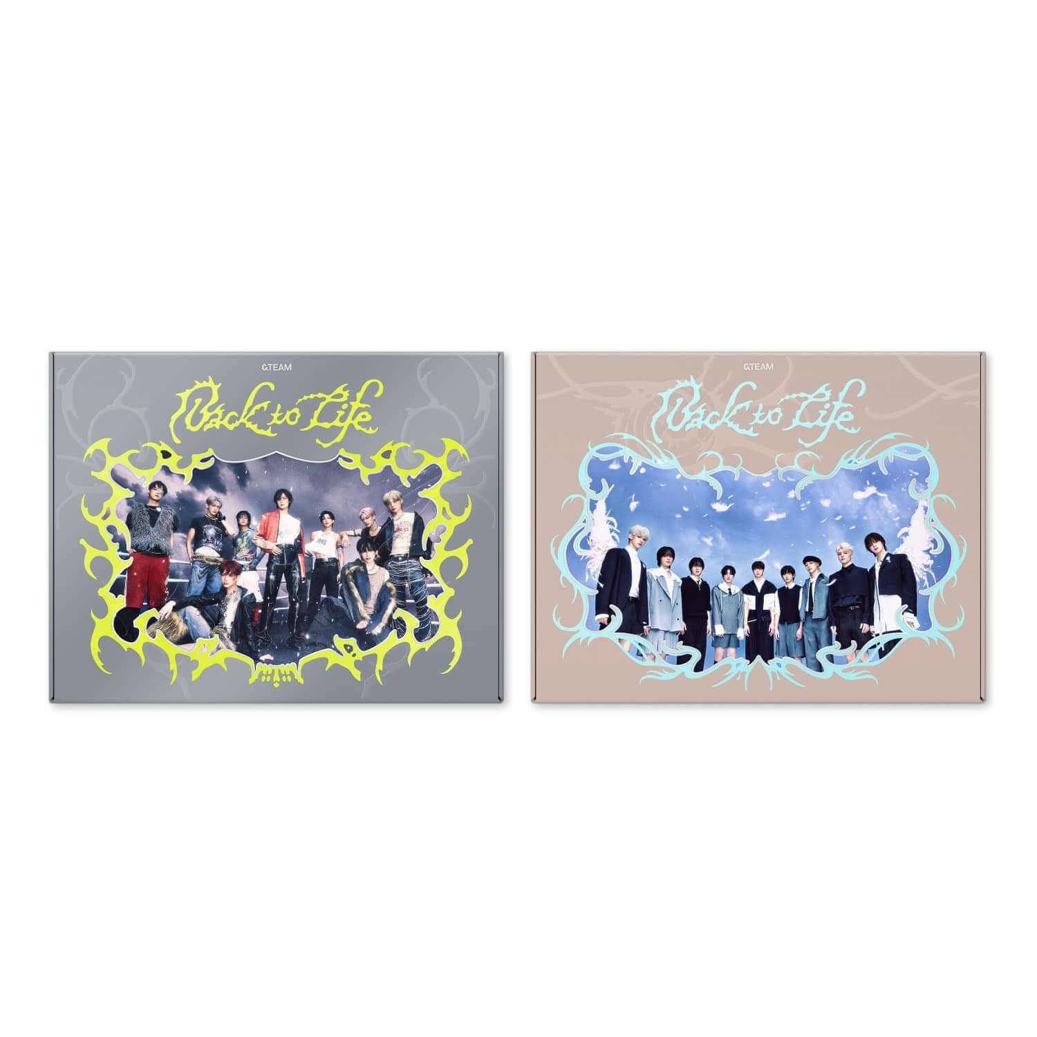&TEAM - KR 1st Mini Album [Back to Life] (BREATH ver. / GAZE ver.) (Random 1 of 2) - Album Kpop, packs visuels.