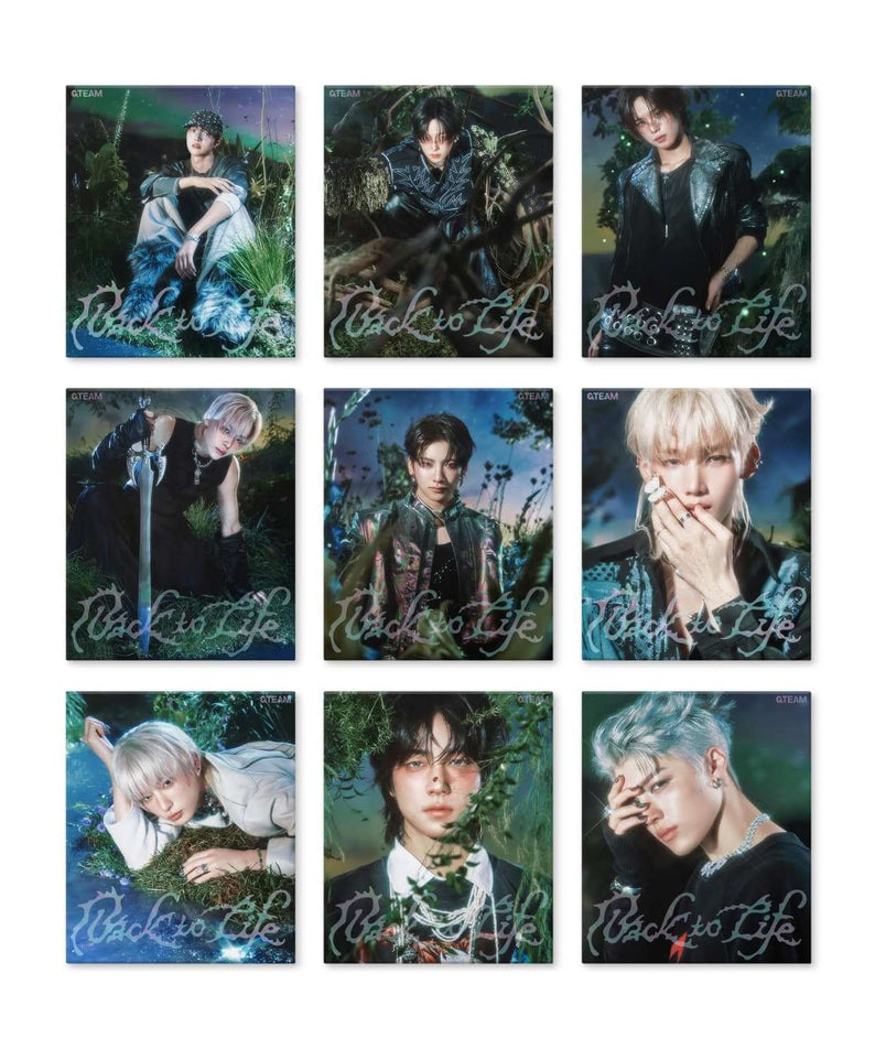 &TEAM - KR 1st Mini Album [Back to Life] (ROAR ver.) (Random 1 of 9) - Album Kpop, photo de 9 versions, visuel ROAR sombre.