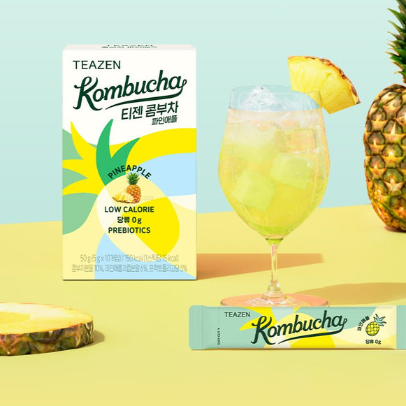 TEAZEN Kombucha Pineapple 10 Sticks disponible sur Ma petite Coree, ton Eshop 100% K-beauty en direct de Seoul